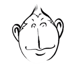 Brush of monkey sticker #11039480