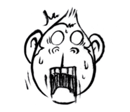 Brush of monkey sticker #11039494