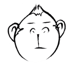 Brush of monkey sticker #11039507