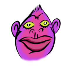Brush of monkey sticker #11039519
