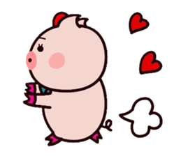 Butachan couple daisakusen! sticker #11039565