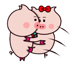 Butachan couple daisakusen! sticker #11039566