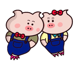 Butachan couple daisakusen! sticker #11039569