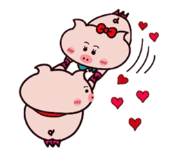 Butachan couple daisakusen! sticker #11039589