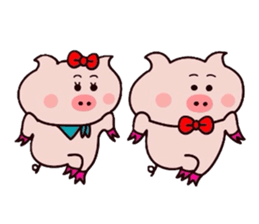 Butachan couple daisakusen! sticker #11039590