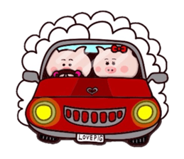 Butachan couple daisakusen! sticker #11039596