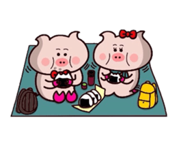 Butachan couple daisakusen! sticker #11039597