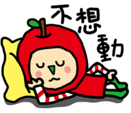 Apple and strawberry sticker #11040092