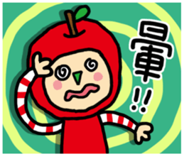 Apple and strawberry sticker #11040095