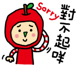 Apple and strawberry sticker #11040102