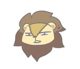 The Stuffed  Lion "Ronetia" Sticker sticker #11041712