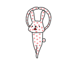 Polka-dot bunny sticker #11041920