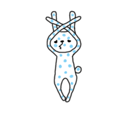 Polka-dot bunny sticker #11041921