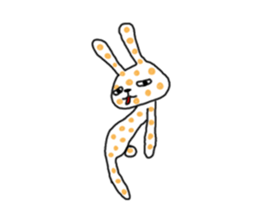 Polka-dot bunny sticker #11041927