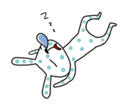 Polka-dot bunny sticker #11041928