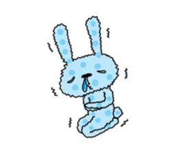 Polka-dot bunny sticker #11041932