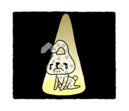 Polka-dot bunny sticker #11041936