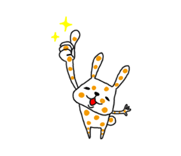 Polka-dot bunny sticker #11041937