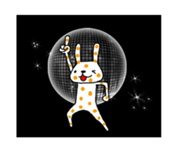 Polka-dot bunny sticker #11041939