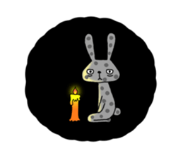 Polka-dot bunny sticker #11041940