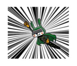 Polka-dot bunny sticker #11041942