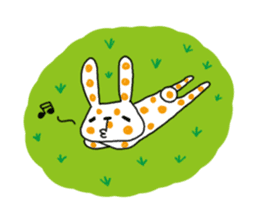 Polka-dot bunny sticker #11041943