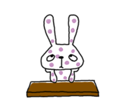 Polka-dot bunny sticker #11041944