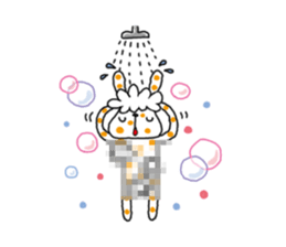 Polka-dot bunny sticker #11041947