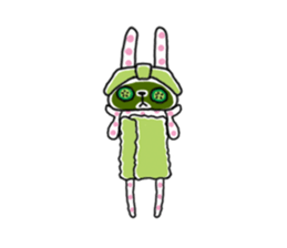 Polka-dot bunny sticker #11041948