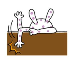 Polka-dot bunny sticker #11041953