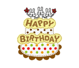 Polka-dot bunny sticker #11041961