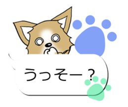 Sticker of Conversation Chihuahua sticker #11042850