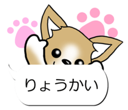 Sticker of Conversation Chihuahua sticker #11042863