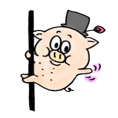 The pig sticker which dances!!BUTASUTA