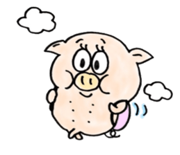 The pig sticker which dances!!BUTASUTA sticker #11042880
