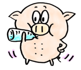 The pig sticker which dances!!BUTASUTA sticker #11042882