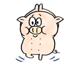 The pig sticker which dances!!BUTASUTA sticker #11042886