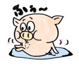 The pig sticker which dances!!BUTASUTA sticker #11042895