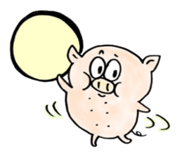The pig sticker which dances!!BUTASUTA sticker #11042900