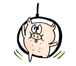 The pig sticker which dances!!BUTASUTA sticker #11042902