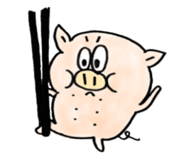 The pig sticker which dances!!BUTASUTA sticker #11042906