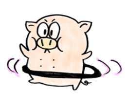The pig sticker which dances!!BUTASUTA sticker #11042908