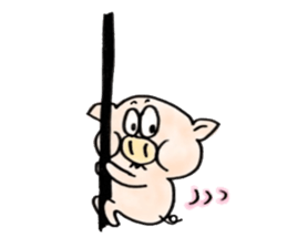 The pig sticker which dances!!BUTASUTA sticker #11042909