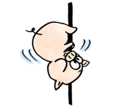 The pig sticker which dances!!BUTASUTA sticker #11042910