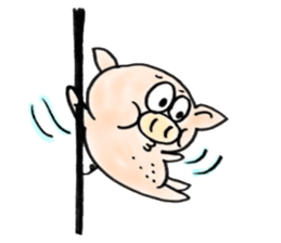 The pig sticker which dances!!BUTASUTA sticker #11042911