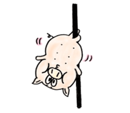 The pig sticker which dances!!BUTASUTA sticker #11042915