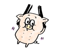 The pig sticker which dances!!BUTASUTA sticker #11042917