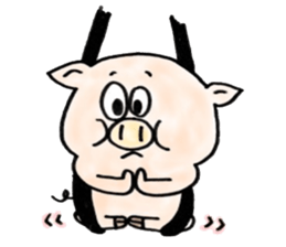 The pig sticker which dances!!BUTASUTA sticker #11042919