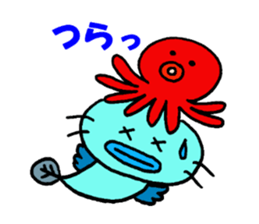 Sticker of Mr.colorful catfish 3 sticker #11043157