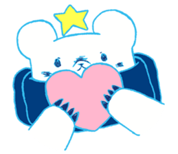 Polar bear and Star sticker #11043360